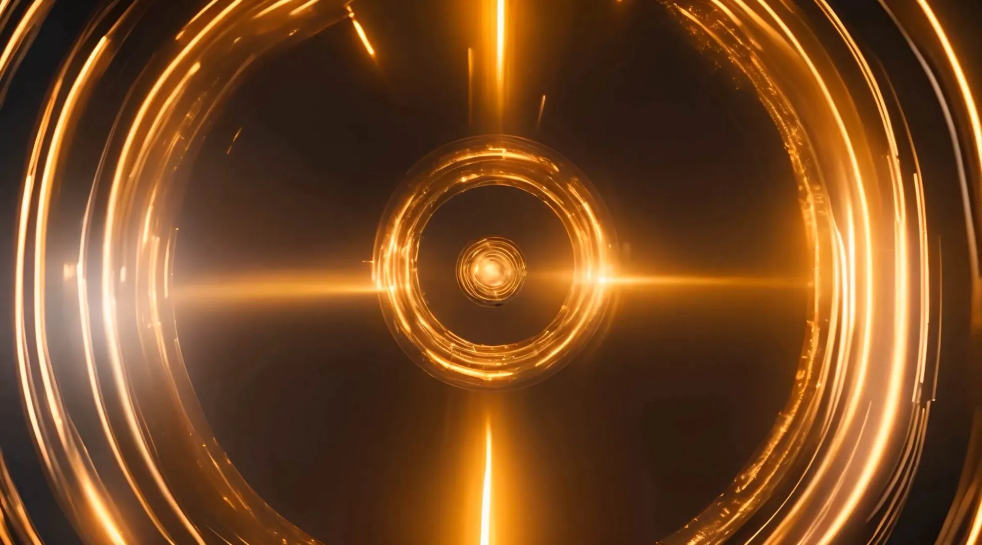 Golden Vortex Glowing Rings Video